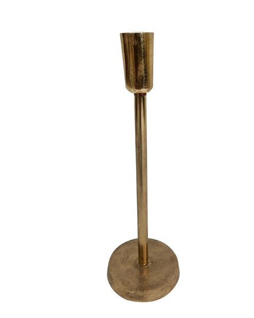 Large aluminum brass antique finish taper holder