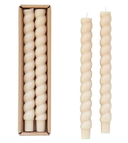 Unscented Twisted Taper Candles in Box-Local Pickup Only