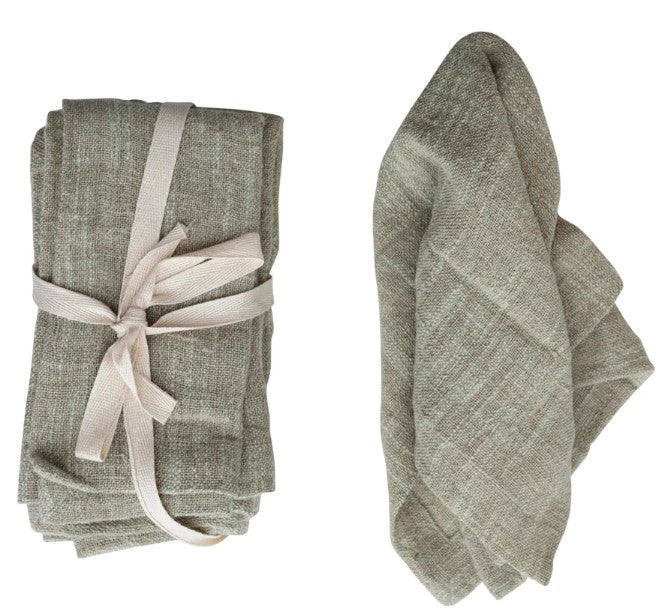 Woven linen napkins-Set of 4
