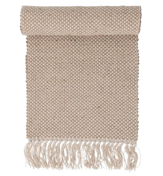 Cotton and jute table runner
