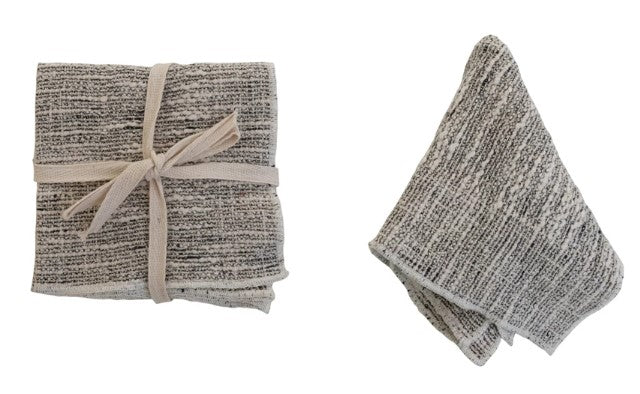 Cotton Knit Striped Dish Cloths, Set of 3