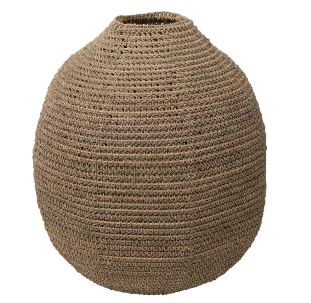 Decorative Hand-Woven Rattan Basket