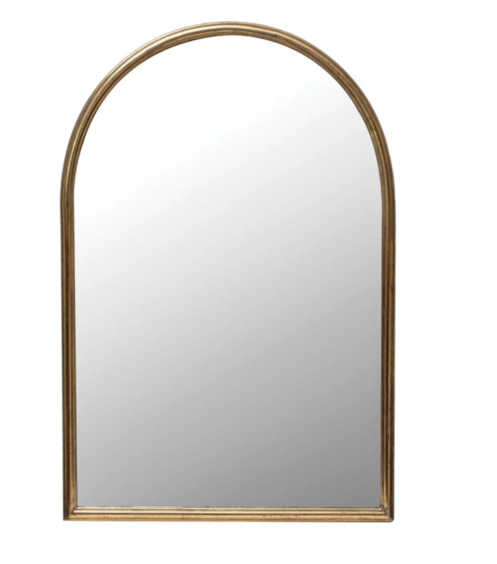 Arched Metal Mirror -Gold