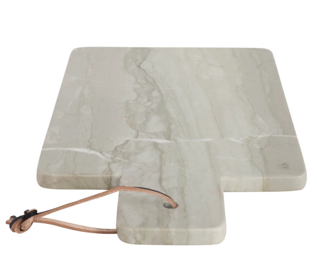 Marble cutting board-white with blush tones