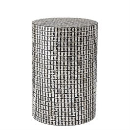 Capiz & wood inlay side table