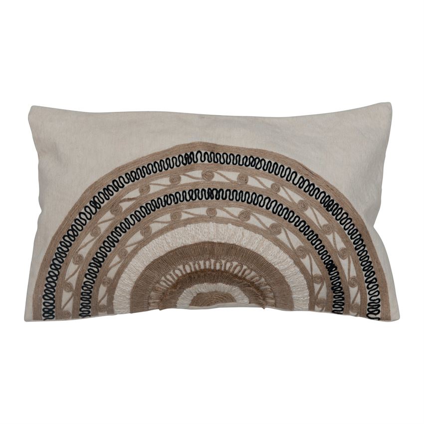 Mira Embroidered Lumbar Pillow